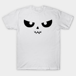 Scary Halloween Face Black T-Shirt